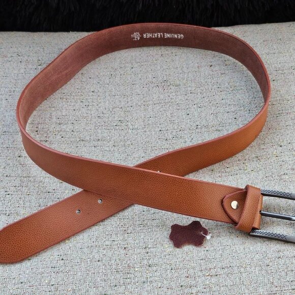 Other - Handmade Waistband Brown Genuine Leather Belt Pin Buckle Belt Size 41-42 in NEW